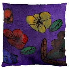 Flowers Large Cushion Case (one Side)