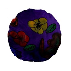 Flowers Standard 15  Premium Flano Round Cushions by snowwhitegirl