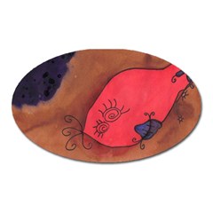 Red Worm Oval Magnet by snowwhitegirl