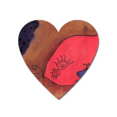 Red Worm Heart Magnet by snowwhitegirl