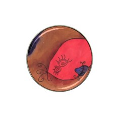 Red Worm Hat Clip Ball Marker (4 Pack) by snowwhitegirl