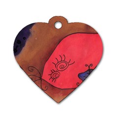 Red Worm Dog Tag Heart (two Sides) by snowwhitegirl