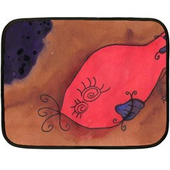 Red Worm Fleece Blanket (mini) by snowwhitegirl