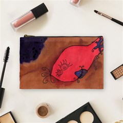 Red Worm Cosmetic Bag (medium)  by snowwhitegirl