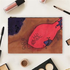 Red Worm Cosmetic Bag (large)  by snowwhitegirl