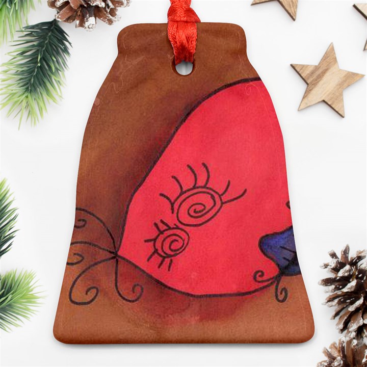 Red Worm Bell Ornament (Two Sides)