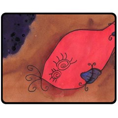 Red Worm Double Sided Fleece Blanket (medium)  by snowwhitegirl