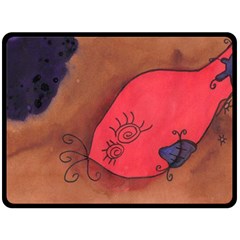 Red Worm Double Sided Fleece Blanket (large)  by snowwhitegirl