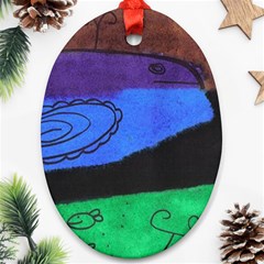 Purple Whale Ornament (oval) by snowwhitegirl