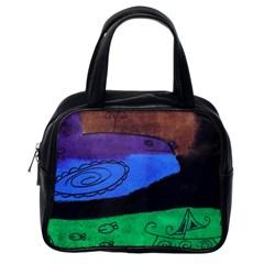 Purple Whale Classic Handbags (one Side) by snowwhitegirl