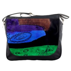 Purple Whale Messenger Bags by snowwhitegirl