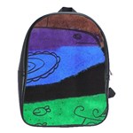 Purple Whale School Bag (XL) Front