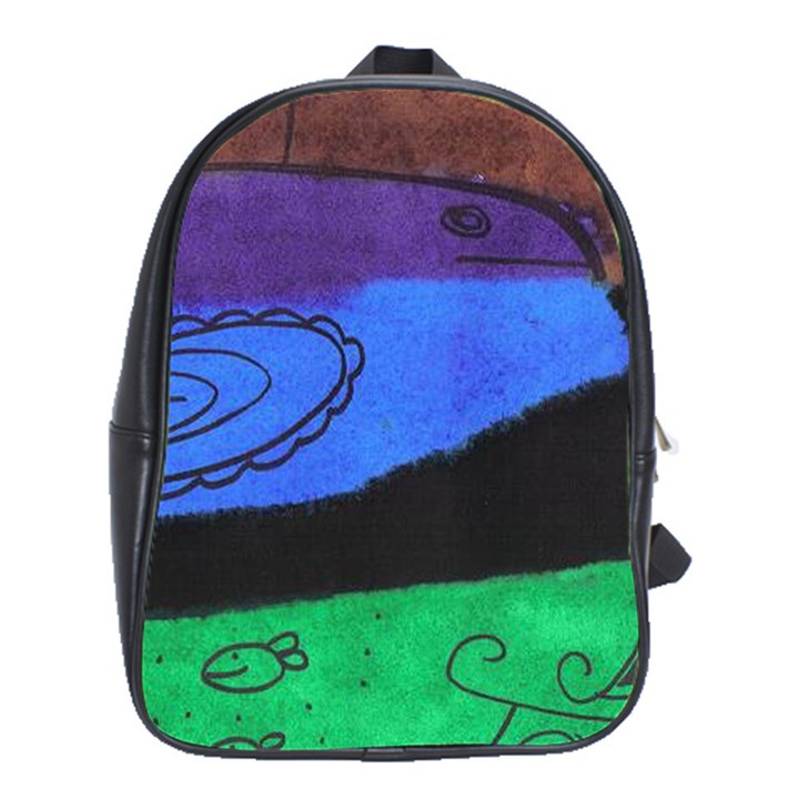 Purple Whale School Bag (XL)