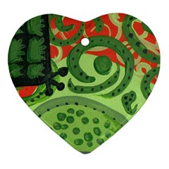 Turtle Heart Ornament (two Sides) by snowwhitegirl