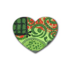 Turtle Rubber Coaster (heart)  by snowwhitegirl