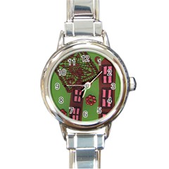 Kite In The Sky Round Italian Charm Watch by snowwhitegirl