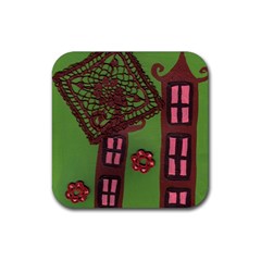 Kite In The Sky Rubber Coaster (square)  by snowwhitegirl