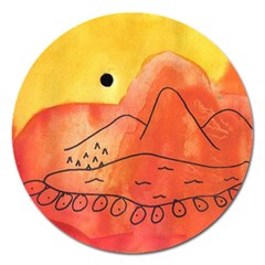 Mountains Magnet 5  (Round)