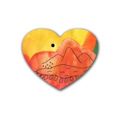 Mountains Heart Coaster (4 pack) 