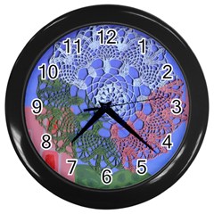 Pink Houses Wall Clocks (black) by snowwhitegirl