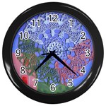 Pink Houses Wall Clocks (Black) Front