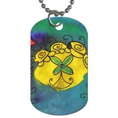 Cross Flowers Dog Tag (two Sides) by snowwhitegirl