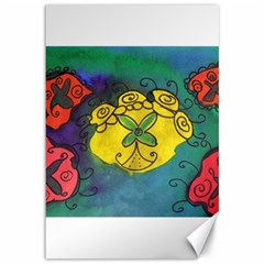 Cross Flowers Canvas 12  X 18   by snowwhitegirl