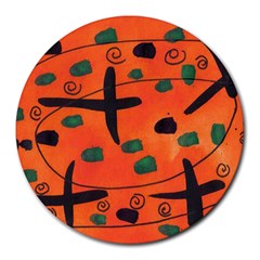 Egg Amongst Crosses Round Mousepads by snowwhitegirl