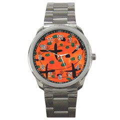 Egg Amongst Crosses Sport Metal Watch by snowwhitegirl