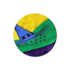 Hat Rubber Round Coaster (4 Pack)  by snowwhitegirl