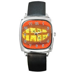 Fish Egg Square Metal Watch by snowwhitegirl