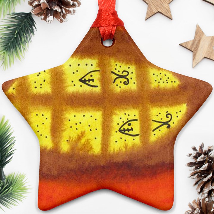 Fish Egg Star Ornament (Two Sides)