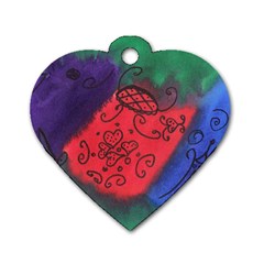 Houses Dog Tag Heart (One Side)