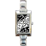 Project 1 Rectangle Italian Charm Watch Front