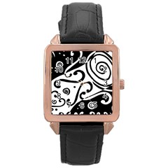 Project 1 Rose Gold Leather Watch 