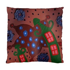 Slanted Green Houses Standard Cushion Case (two Sides) by snowwhitegirl