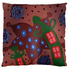 Slanted Green Houses Standard Flano Cushion Case (two Sides) by snowwhitegirl