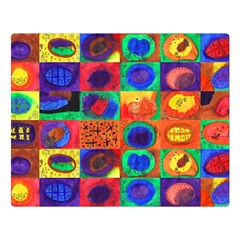 Water Color Eggs Tile Double Sided Flano Blanket (large) 