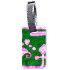 Hearts For The Pink Cross Luggage Tags (one Side)  by snowwhitegirl