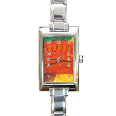 Guy With Weird Haircut Rectangle Italian Charm Watch by snowwhitegirl