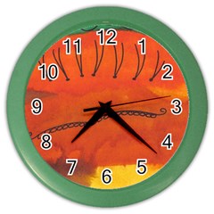 Guy With Weird Haircut Color Wall Clocks by snowwhitegirl