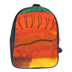 Guy With Weird Haircut School Bag (large) by snowwhitegirl