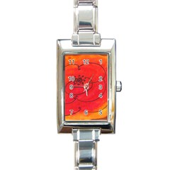 Flower Rectangle Italian Charm Watch