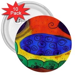 Face 3  Buttons (10 Pack) 