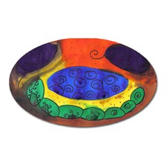 Face Oval Magnet by snowwhitegirl