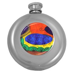 Face Round Hip Flask (5 Oz)