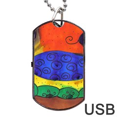 Face Dog Tag Usb Flash (two Sides) by snowwhitegirl