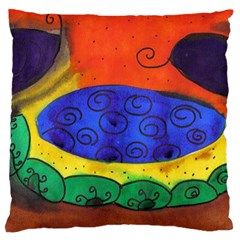 Face Large Flano Cushion Case (two Sides) by snowwhitegirl