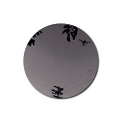 Stop Action Pigeon Rubber Coaster (round)  by snowwhitegirl