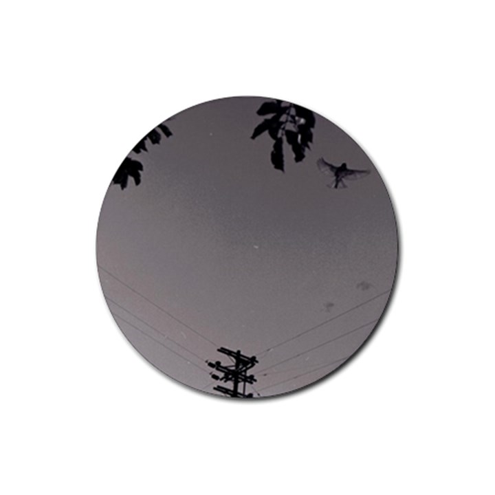 Stop Action Pigeon Rubber Round Coaster (4 pack) 